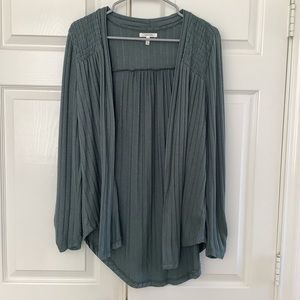 Maurice’s Seafoam Green Open Boyfriend Cardigan Ribbed XS